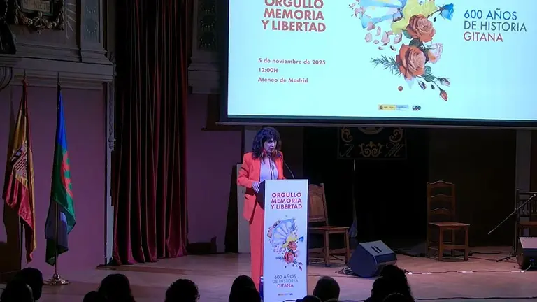 Ana Redondo, durante su intervenci&oacute;n en el acto